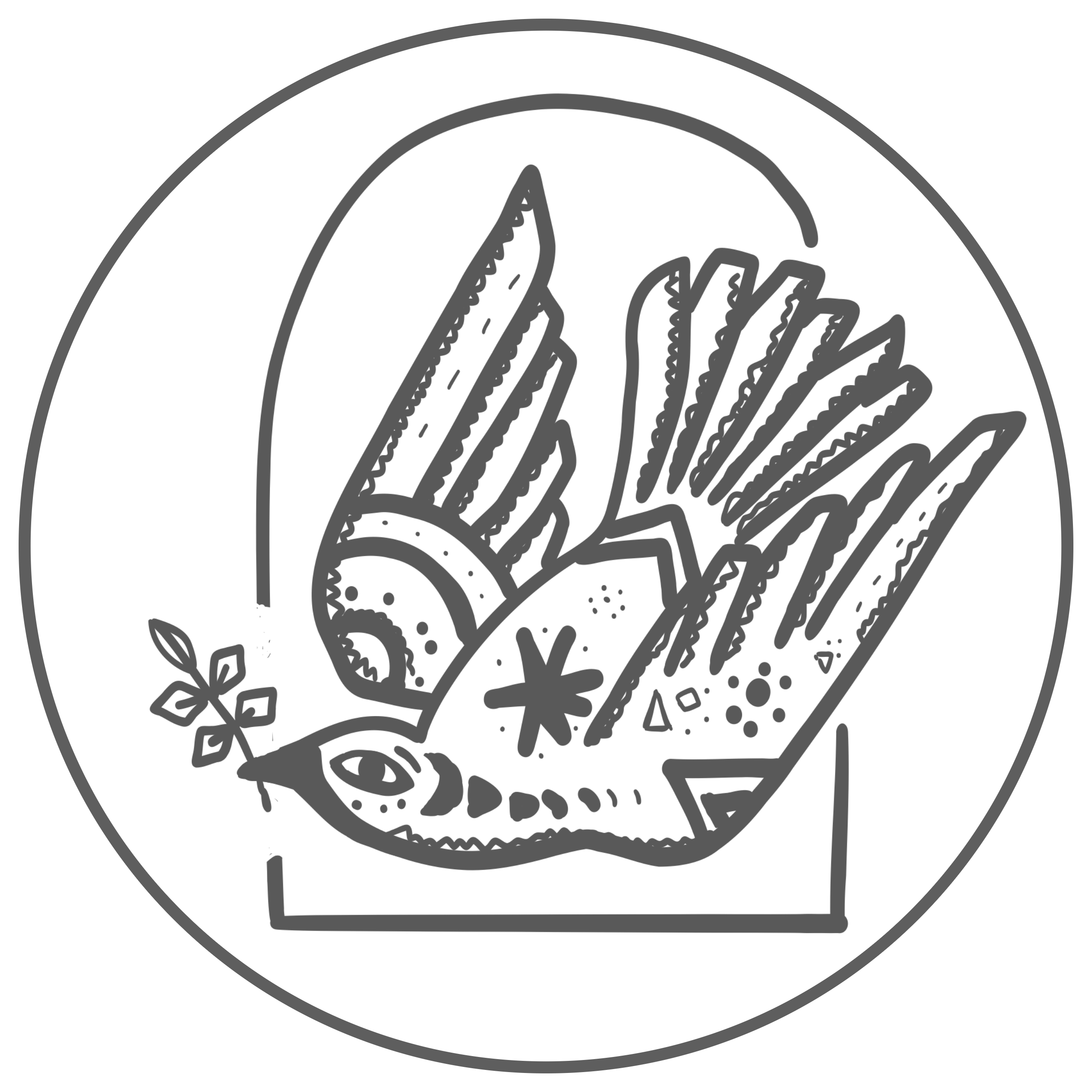 Logo Soilitude: eine Taube fliegt aus dem Fenster